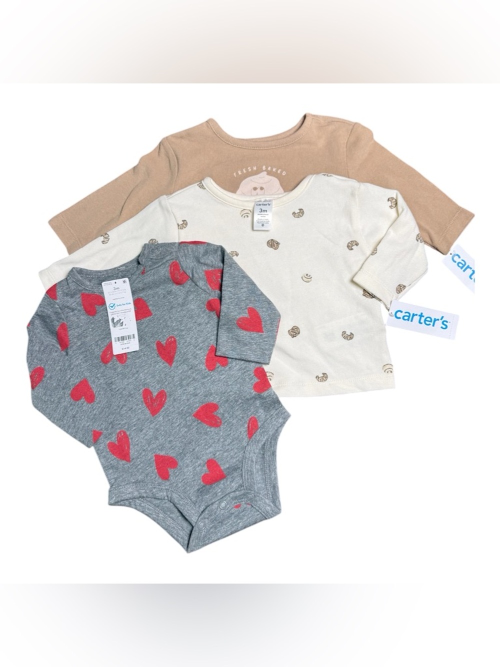 Carter’s‎ 3 Pc Baby Set 3M Bodysuit & Tops New